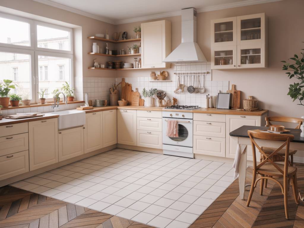 Quel carrelage choisir pour une cuisine ouverte sur salon ?