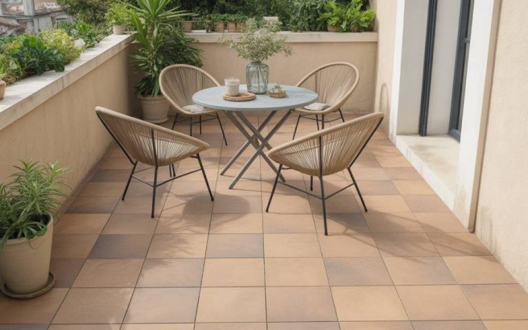 Carrelage imitation pierre naturelle pour la terrasse : charme authentique et entretien simplifié