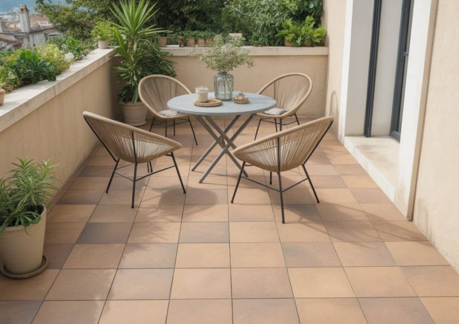 Carrelage imitation pierre naturelle pour la terrasse : charme authentique et entretien simplifié