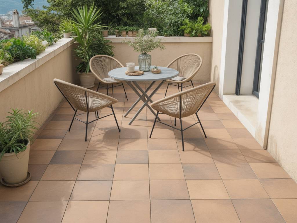 Carrelage imitation pierre naturelle pour la terrasse : charme authentique et entretien simplifié