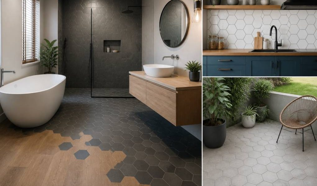 Carrelage hexagonal : comment l’adopter dans la salle de bain, la cuisine et l’extérieur